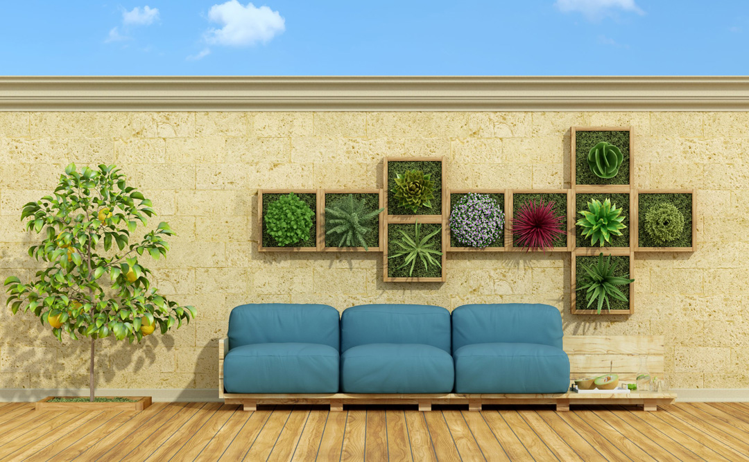Consideraciones para instalar un jardín vertical artificial en exteriores